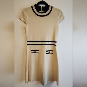 Alexia Admor Beige Mini Dress with Black Accents